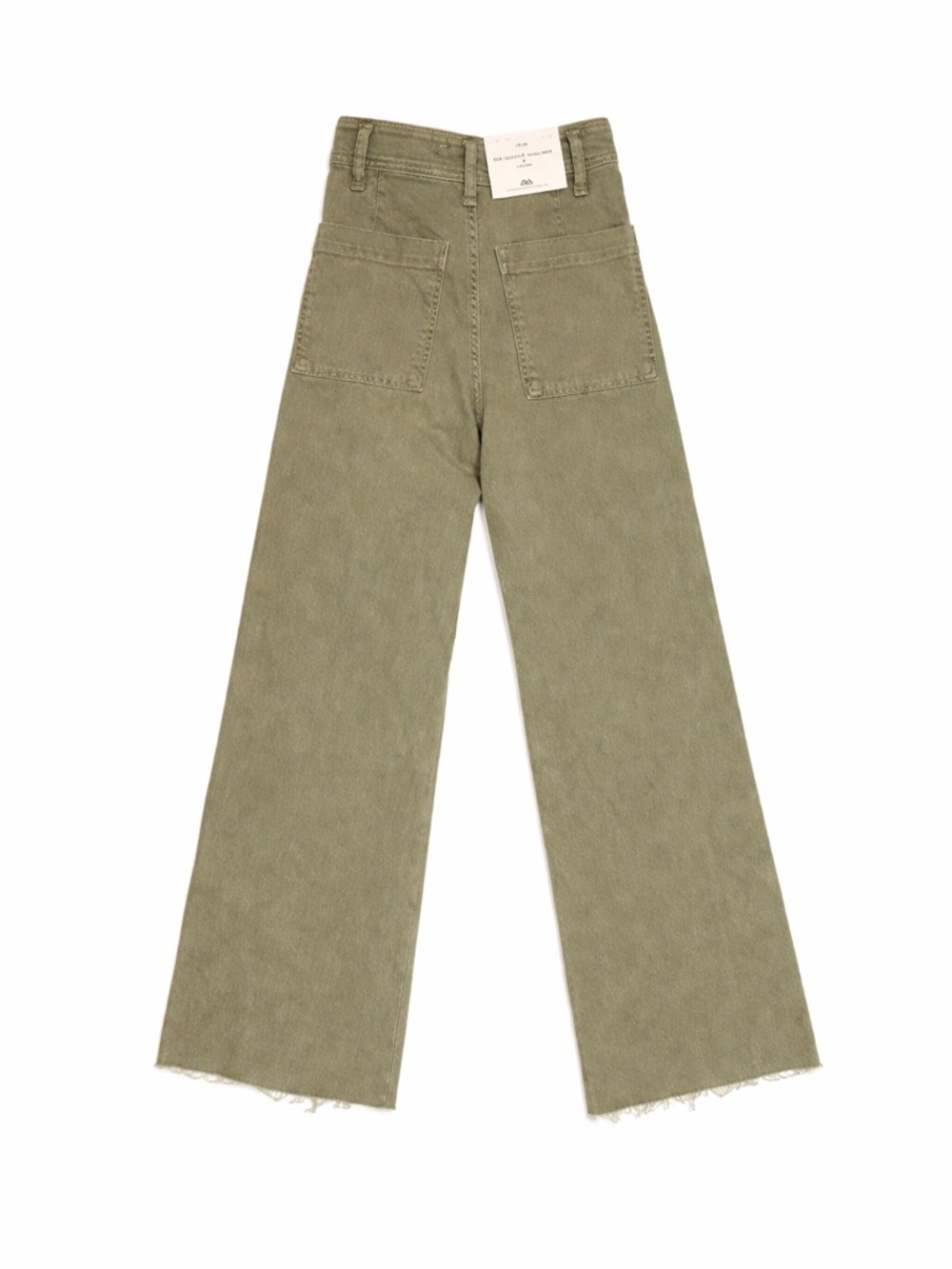 Zara Olive Wide-Leg High-Rise Jeans
